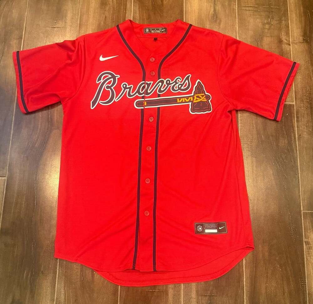 Nike Ronald Acuña Jr. Atlanta Braves Red MLB  Jersey Size M